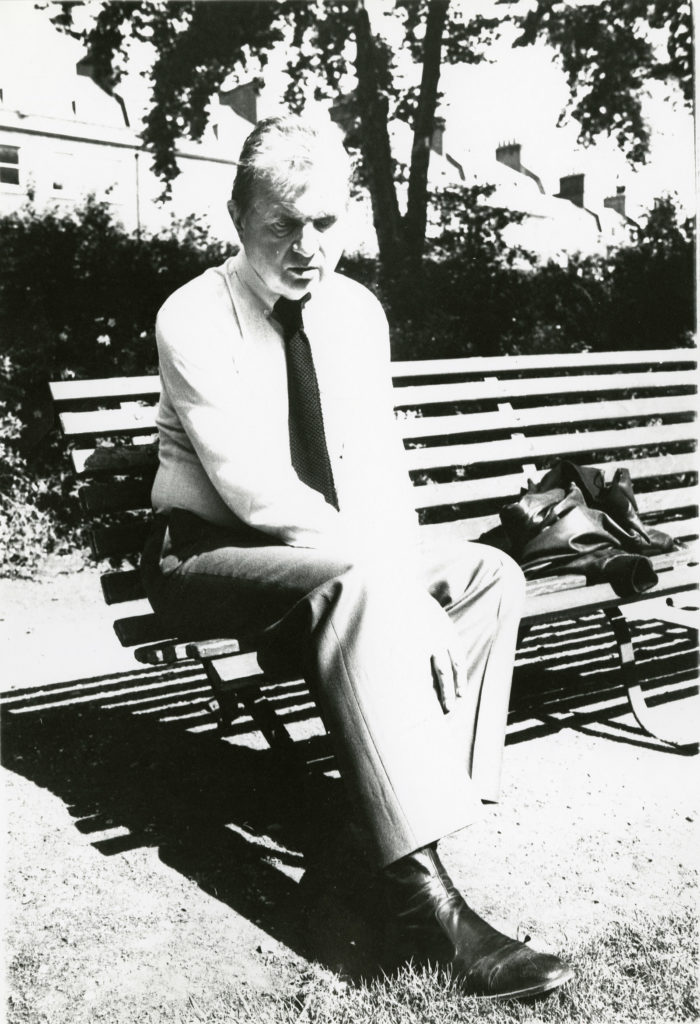 Francis Bacon in the gardens of Bedford Square, London (1981-82) Photo and © Clare Shenstone