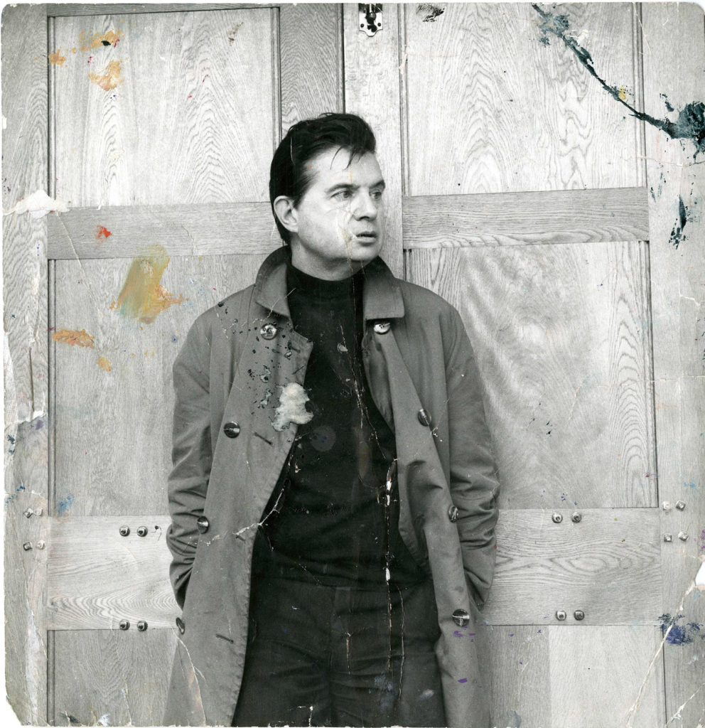 Francis Bacon (c. 1967) Photo: John Deakin. Original 'detritus' found in Bacon’s studio at 7 Reece Mews, London.