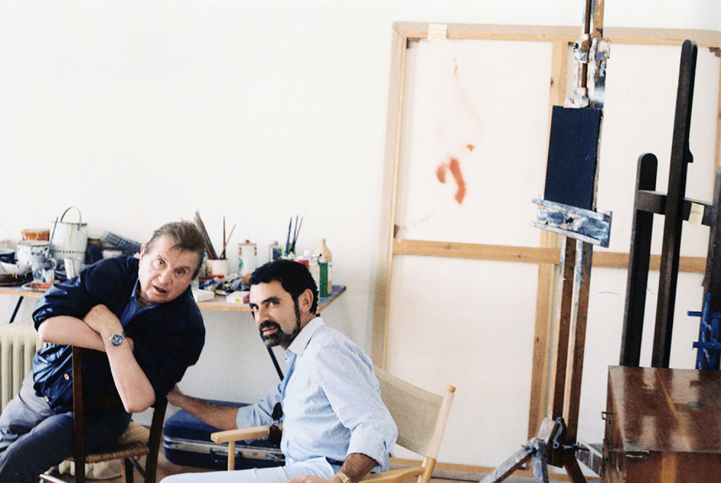 Francis Bacon with Eddy Batache, 14 rue de Birague, Paris, (July 1986). Photo and © Reinhard Hassert