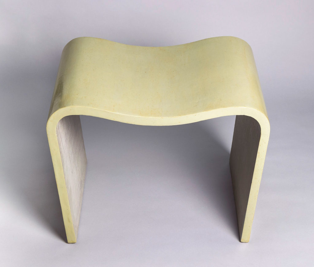Stool designed by Francis Bacon (c. 1930), painted plywood