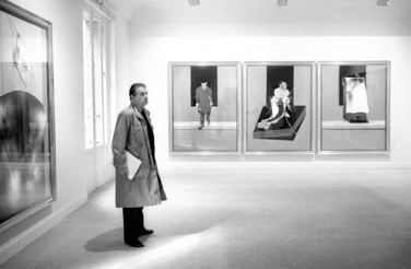Francis Bacon at Galerie Lelong in 1987 Photo and © Michel Nguyen MB Art Collection