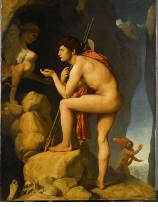 Ingres, Œdipe explique l’énigme du sphinx (1808)