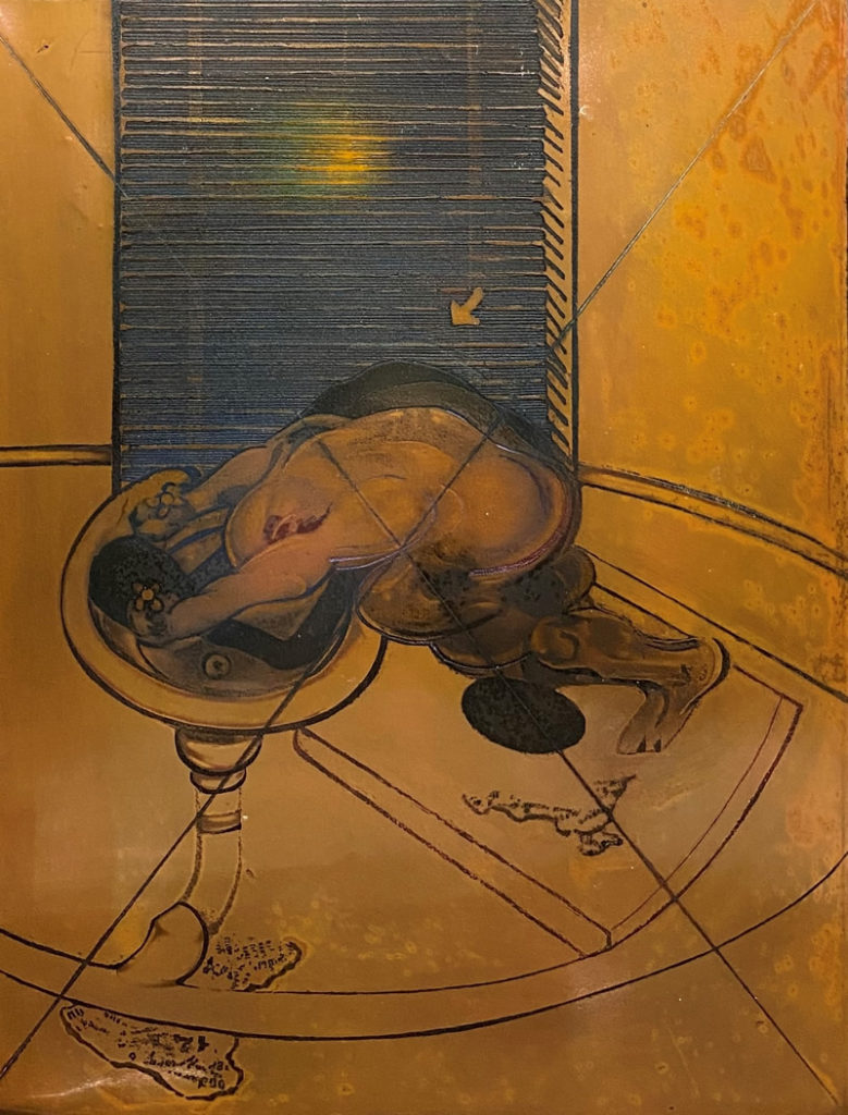 Zinc Plate Man at a Washbasin