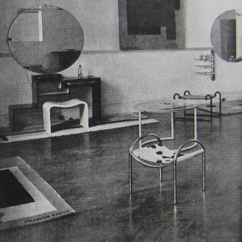 Detail from the article ‘The 1930 Look in British Decoration’ published in The Studio magazine, showing Bacon’s work at 17 Queensberry Mews West