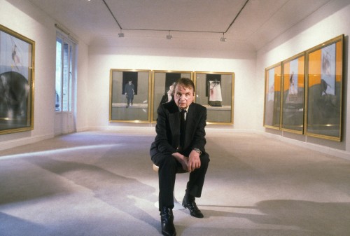 Louise and Michel Leiris, Francis Bacon and Yves Peyré, Galerie Lelong, Paris, 1987. Photo and © Michel Nguyen