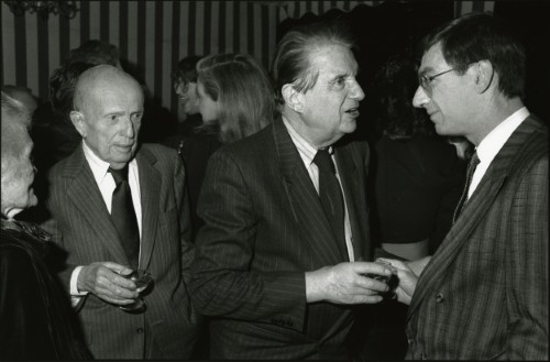 Louise and Michel Leiris, Francis Bacon and Yves Peyré, Galerie Lelong, Paris, 1987. Photo and © Michel Nguyen