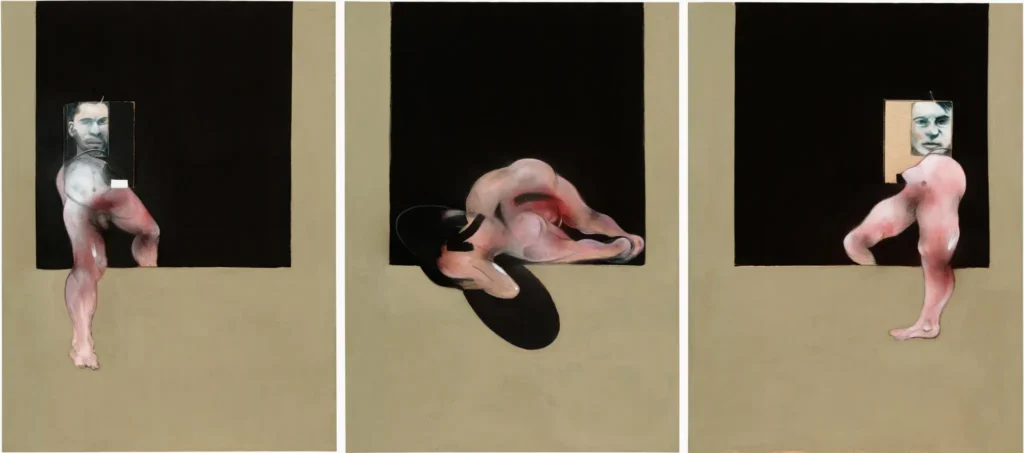 Francis Bacon, Triptyque, 1991, huile et peinture en aérosol sur toile, Museum of Modern Art, New York