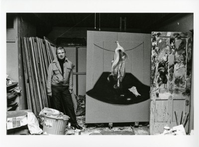 Francis Bacon in his studio, 7 Reece Mews, London, 1980, photo: Edward Quinn, MB Art Collection © edwardquinn.com