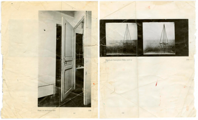 Pages recto et verso extraites du livre L’Oeuvre complète de Marcel Duchamp, Thames and Hudson, 1969, trouvée dans l’atelier de Bacon