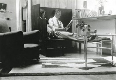 Studios Carlyle. Photo montrant le tapis de Francis Bacon ‘Composition’ (1929). Photo : Eric Megaw
